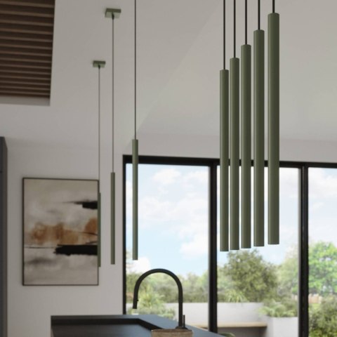 Lampa wisząca PASTELO 3P zielona oliwka Lampa wisząca PASTELO 3P zielona oliwka