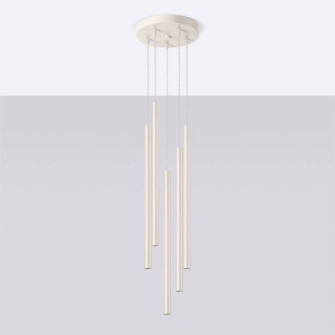 Lampa wisząca PASTELO 5P beżowa Lampa wisząca PASTELO 5P beżowa