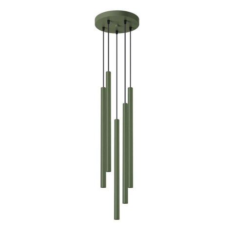 Lampa wisząca PASTELO 5P zielona oliwka Lampa wisząca PASTELO 5P zielona oliwka