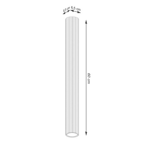 Plafon KARBON 60 czarny Plafon KARBON 60 czarny