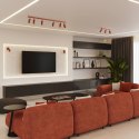 Plafon RING 3L ochra czerwona