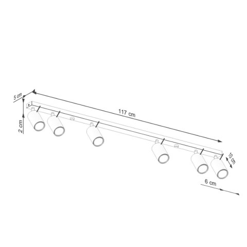 Plafon RING 6L ochra czerwona Plafon RING 6L ochra czerwona