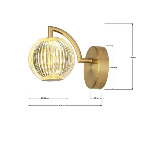 Kinkiet Brillant złoty LED CCT Kinkiet Brillant złoty LED CCT