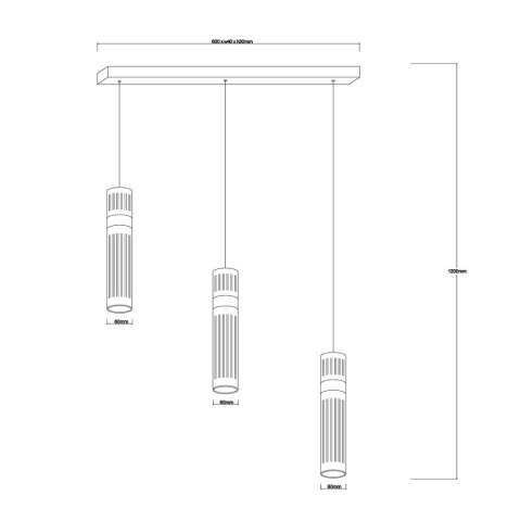 Lampa wisząca Ambiente 3 LED CCT grafitowa LP-1510/3L grafit Lampa wisząca Ambiente 3 LED CCT grafitowa LP-1510/3L grafit