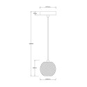 Lampa wisząca Brillant 1 złota LED CCT