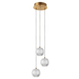 Lampa wisząca Brillant 3 złota LED CCT