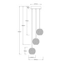 Lampa wisząca Brillant 3 złota LED CCT
