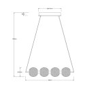 Lampa wisząca Brillant 4 złota LED CCT