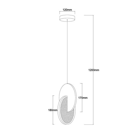 Lampa wisząca Circlo LED CCT chrom LP-1311/1P CH Lampa wisząca Circlo LED CCT chrom LP-1311/1P CH
