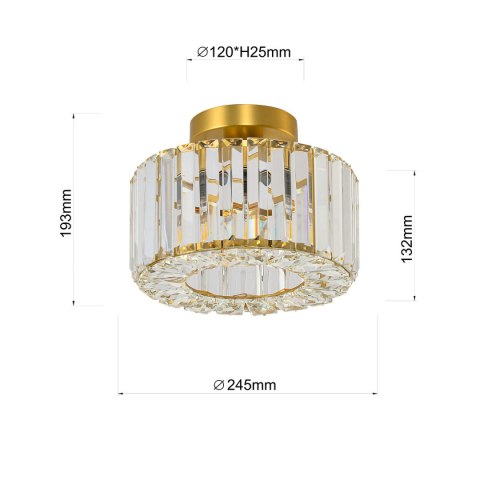 Plafon Galactico złoty 1xE27 Plafon Galactico złoty 1xE27