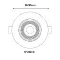 Plus oczko podtynkowe LED CCT białe LP-1506/1RS WH