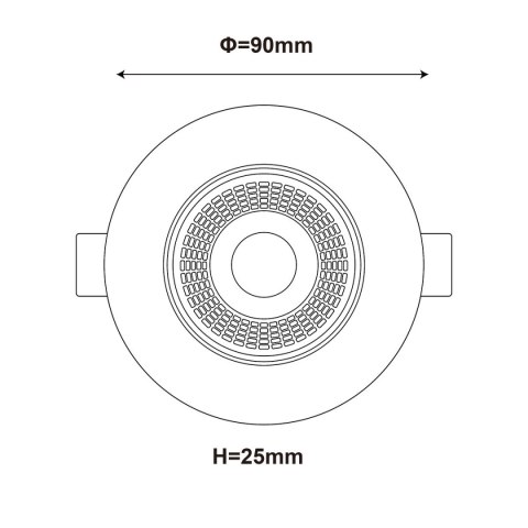 Plus oczko podtynkowe LED CCT białe LP-1506/1RS WH Plus oczko podtynkowe LED CCT białe LP-1506/1RS WH