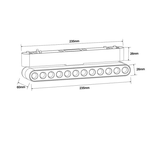 Reflektor Magnetic Slim Blaze 12W LED 3000K biały Reflektor Magnetic Slim Blaze 12W LED 3000K biały