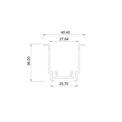 Szyna podtynkowa 2 m Magnetic Slim czarna Szyna podtynkowa 2 m Magnetic Slim czarna