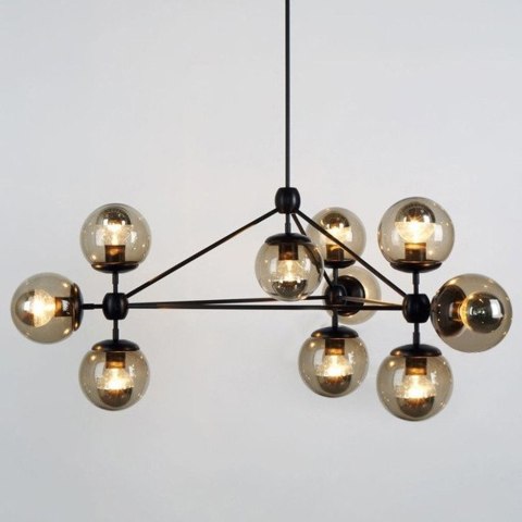 Lampa wisząca ASTRIFERO-10 bursztynowo czarna 90 cm Lampa wisząca ASTRIFERO-10 bursztynowo czarna 90 cm