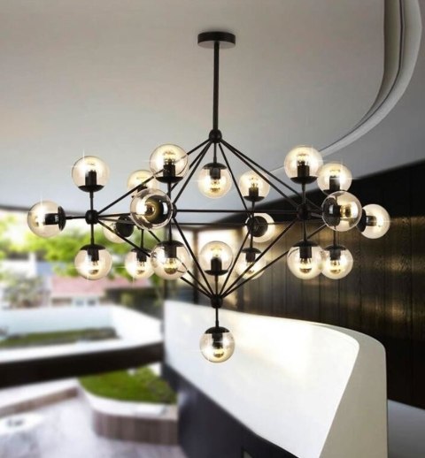 Lampa wisząca ASTRIFERO-21 bursztynowo czarna 165 cm Lampa wisząca ASTRIFERO-21 bursztynowo czarna 165 cm