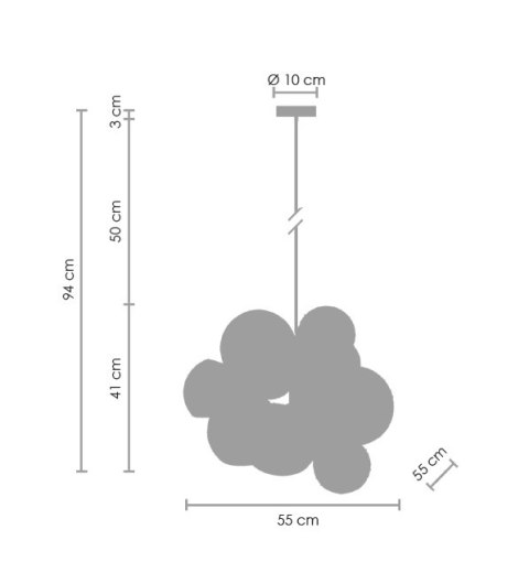 Lampa wisząca ASTRONOMY-11 czarna 55 cm Lampa wisząca ASTRONOMY-11 czarna 55 cm