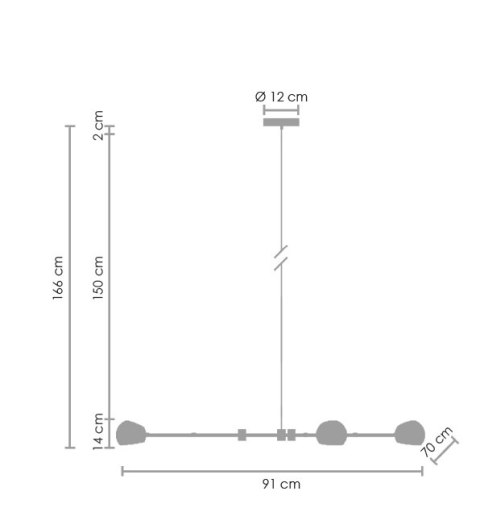 Lampa wisząca ASTRONOMY-3 biała 175 cm Lampa wisząca ASTRONOMY-3 biała 175 cm