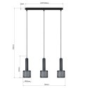 Lampa wisząca Amo czarna 3xE27