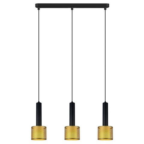 Lampa wisząca Amo czarno-złota 3xE27 Lampa wisząca Amo czarno-złota 3xE27