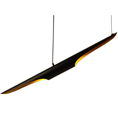 Lampa wisząca BLACK TUBE czarno złota 100 cm Lampa wisząca BLACK TUBE czarno złota 100 cm