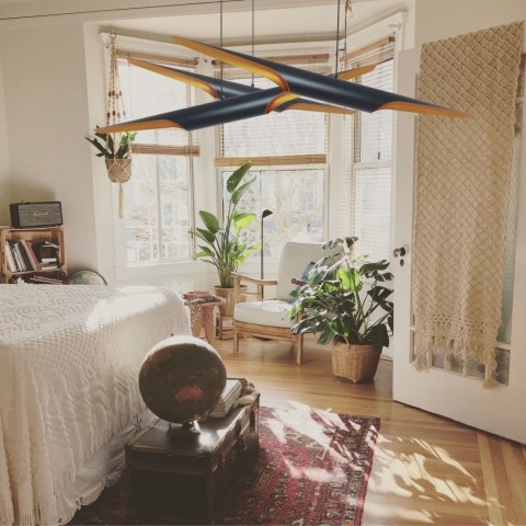 Lampa wisząca BLACK TUBE czarno złota 100 cm Lampa wisząca BLACK TUBE czarno złota 100 cm