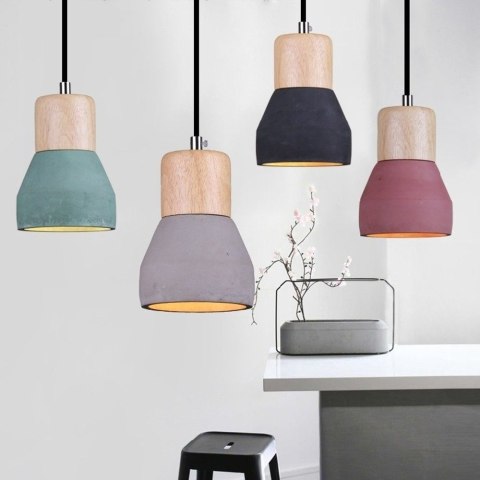 Lampa wisząca CONCRETE czarny beton 12 cm Lampa wisząca CONCRETE czarny beton 12 cm