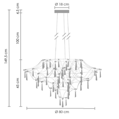 Lampa wisząca CRYSTAL NET LED 4561 lm Lampa wisząca CRYSTAL NET LED 4561 lm