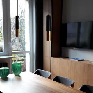 Lampa wisząca GOLDEN PIPE-1 czarno złota 5 cm Lampa wisząca GOLDEN PIPE-1 czarno złota 5 cm