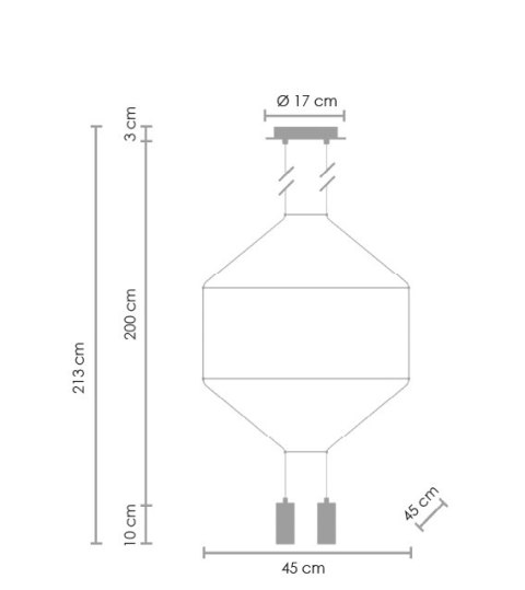 Lampa wisząca LINEA-4 czarna 45 cm Lampa wisząca LINEA-4 czarna 45 cm