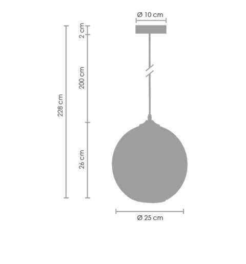 Lampa wisząca LOVE BOMB bursztynowa 25 cm Lampa wisząca LOVE BOMB bursztynowa 25 cm