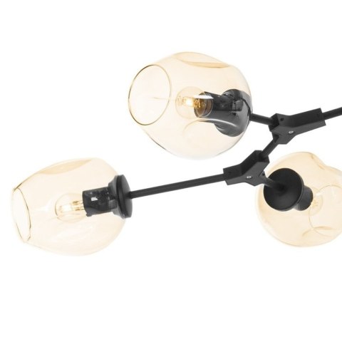 Lampa wisząca MODERN ORCHID-6 bursztynowo czarna 130 cm Lampa wisząca MODERN ORCHID-6 bursztynowo czarna 130 cm