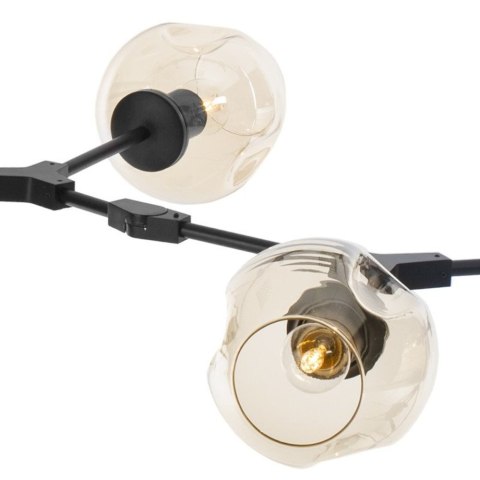 Lampa wisząca MODERN ORCHID-9 bursztynowo czarna 150 cm Lampa wisząca MODERN ORCHID-9 bursztynowo czarna 150 cm