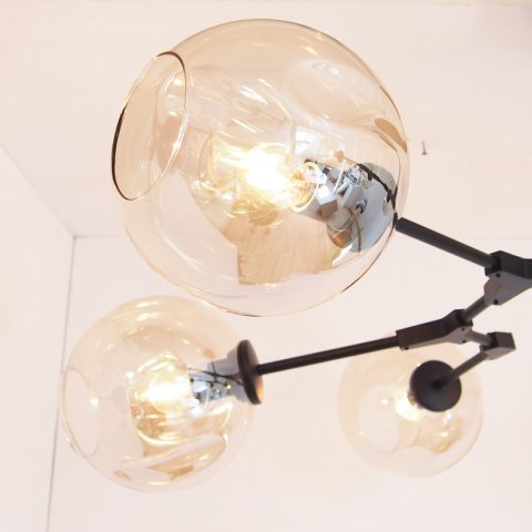 Lampa wisząca MODERN ORCHID-9 bursztynowo czarna 150 cm Lampa wisząca MODERN ORCHID-9 bursztynowo czarna 150 cm