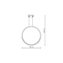 Lampa wisząca Mirror L biała IP44 LED CCT