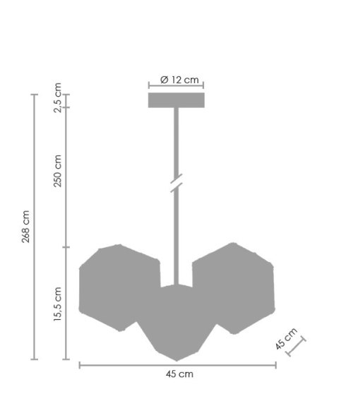 Lampa wisząca NEW GEOMETRY-3 czarno złota 45 cm Lampa wisząca NEW GEOMETRY-3 czarno złota 45 cm