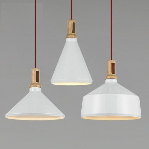 Lampa wisząca NORDIC WOODY biało drewniana 25 cm Lampa wisząca NORDIC WOODY biało drewniana 25 cm