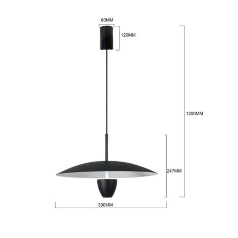 Lampa wisząca Ufo M czarna LED CCT Lampa wisząca Ufo M czarna LED CCT