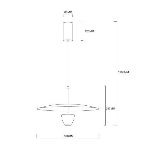 Lampa wisząca Ufo M czarna LED CCT Lampa wisząca Ufo M czarna LED CCT