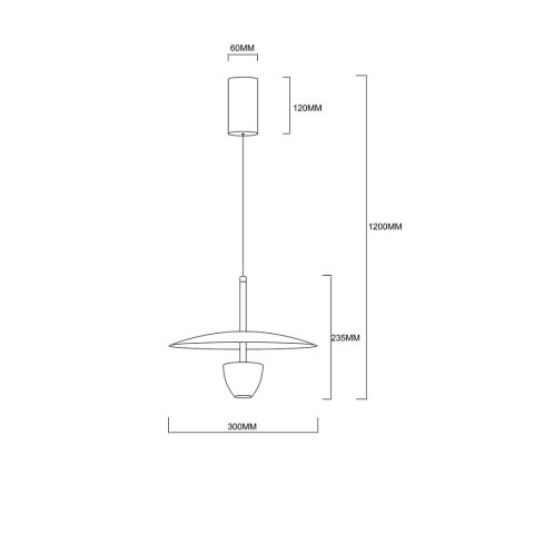 Lampa wisząca Ufo S czarna LED CCT Lampa wisząca Ufo S czarna LED CCT