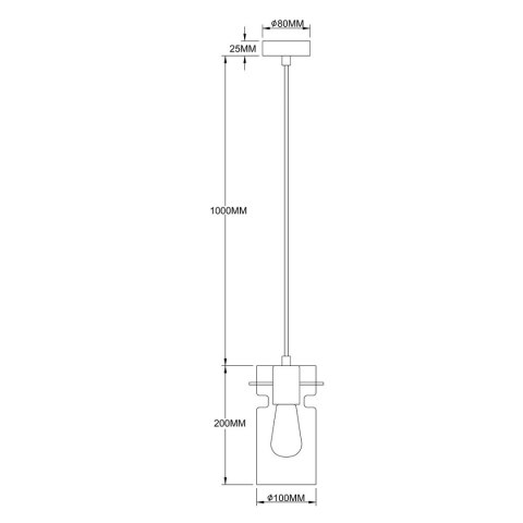 Pojedyncza lampa wisząca Nivio dymna 1xE27 Pojedyncza lampa wisząca Nivio dymna 1xE27