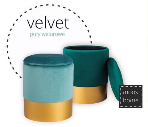 Pufa welurowa VELVET ciemna zieleń / rozm. M Pufa welurowa VELVET ciemna zieleń / rozm. M