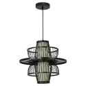 Ratanowa lampa wisząca Astra czarna 1xE27