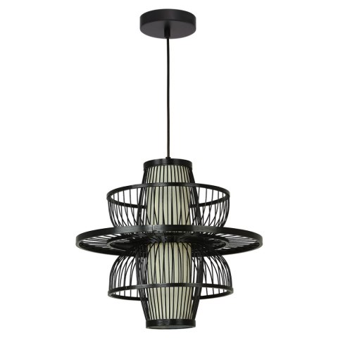 Ratanowa lampa wisząca Astra czarna 1xE27 Ratanowa lampa wisząca Astra czarna 1xE27