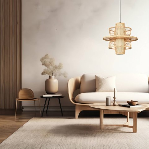 Ratanowa lampa wisząca Astra naturalna 1xE27 Ratanowa lampa wisząca Astra naturalna 1xE27