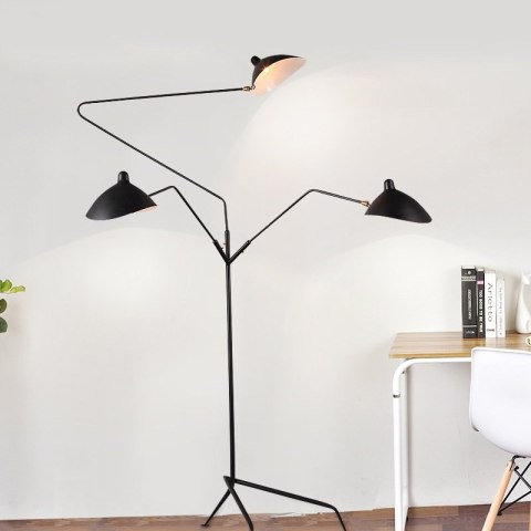 Lampa podłogowa CRANE-3F czarna 210 cm Lampa podłogowa CRANE-3F czarna 210 cm