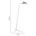 Lampa podłogowa CRANE-F1 czarna 160 cm
