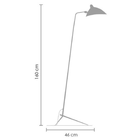 Lampa podłogowa CRANE-F1 czarna 160 cm Lampa podłogowa CRANE-F1 czarna 160 cm