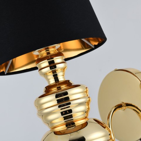 Lampa ścienna QUEEN złoto czarna 18 cm Lampa ścienna QUEEN złoto czarna 18 cm