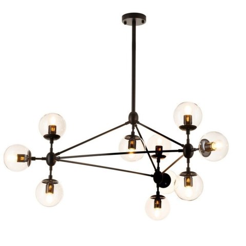Lampa wisząca ASTRIFERO-10 transparentno czarna 90 cm Lampa wisząca ASTRIFERO-10 transparentno czarna 90 cm